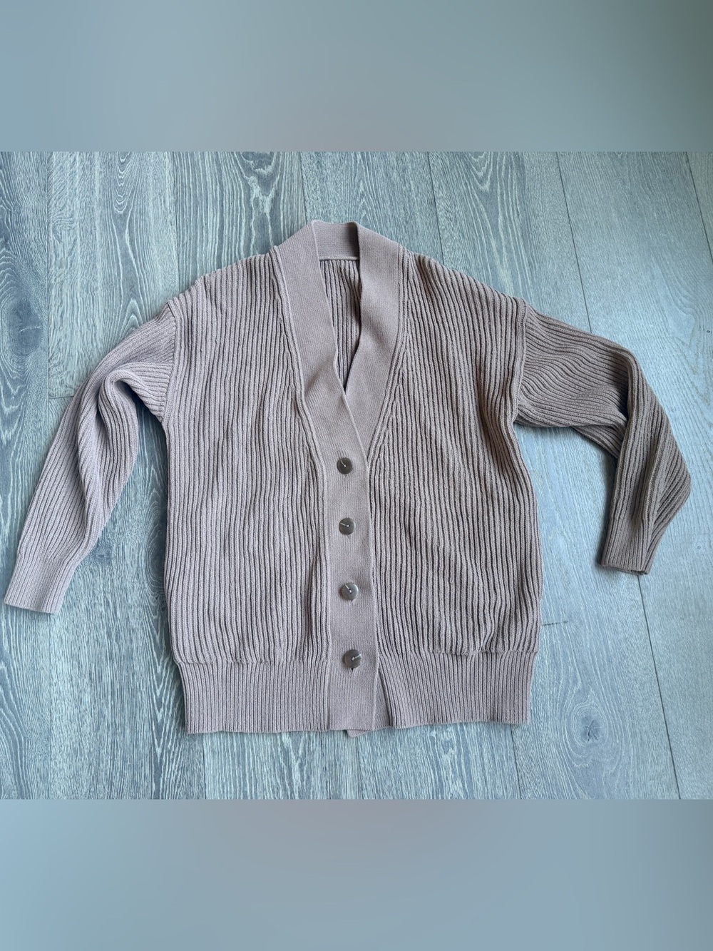 Lululemon Knit Button Front Cardigan Sweater in Brown Size Small